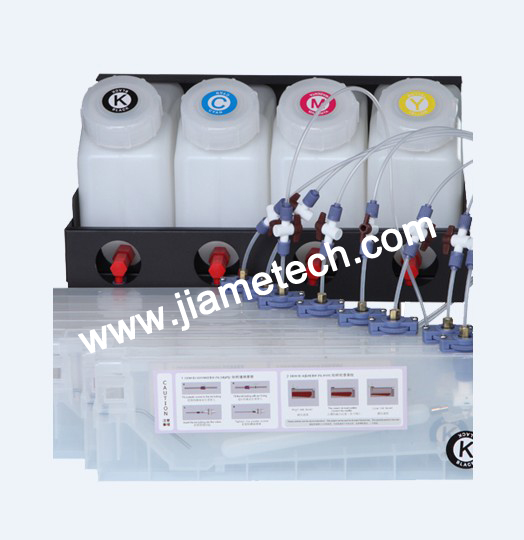 Bulk Ink System for 4 Color with 8 Ink Cartridge